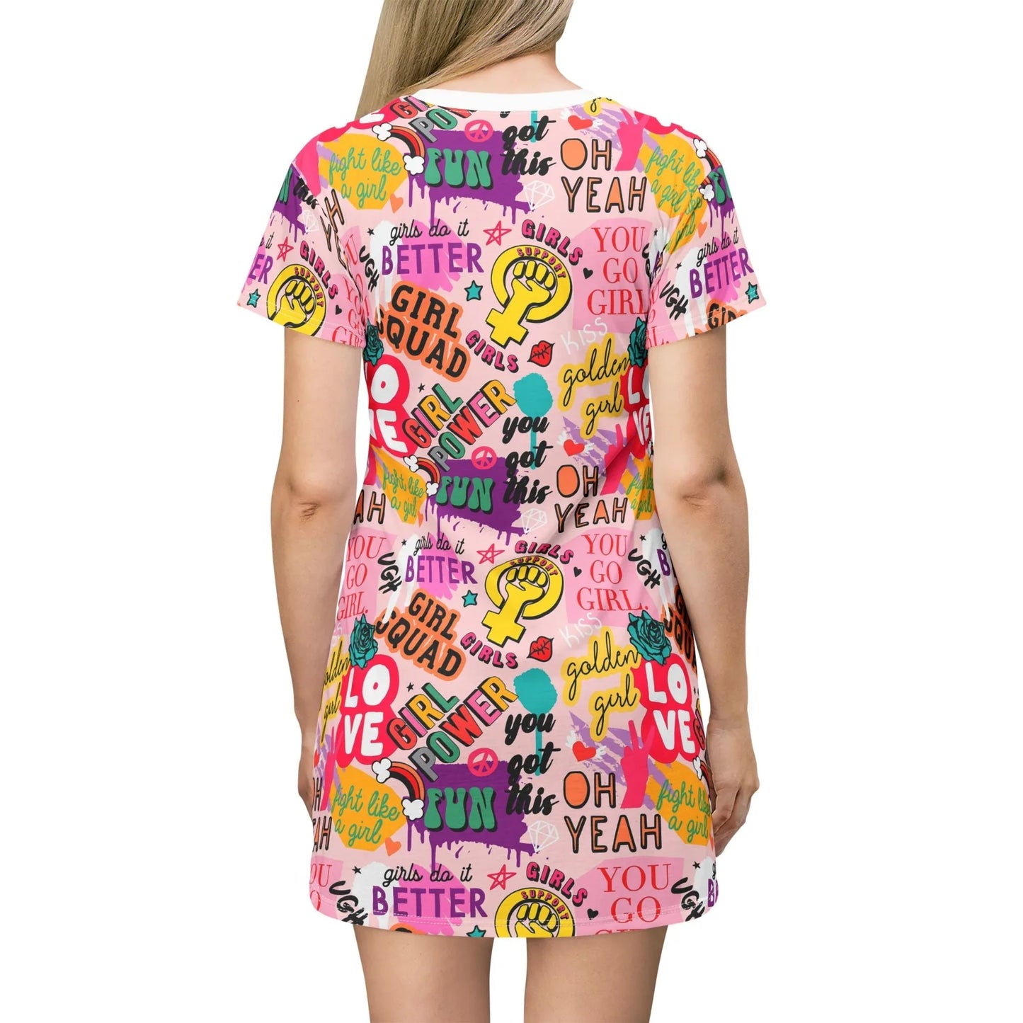 Girl Squad T-Shirt Dress - All Over Prints