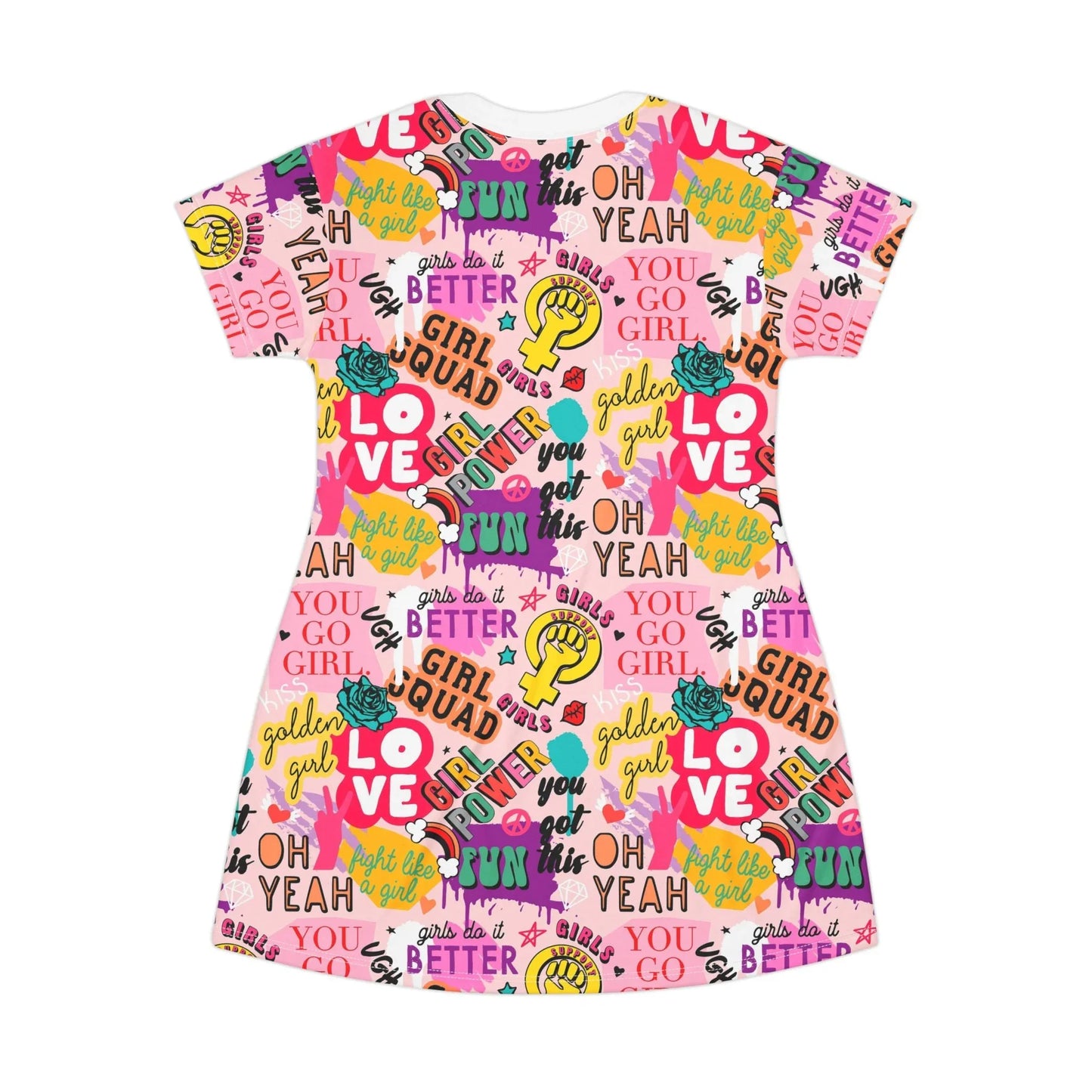 Girl Squad T-Shirt Dress - All Over Prints
