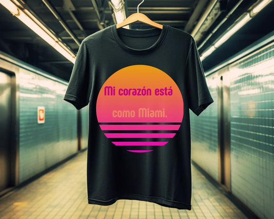 Heart in the 305 | black | Unisex - T-Shirt