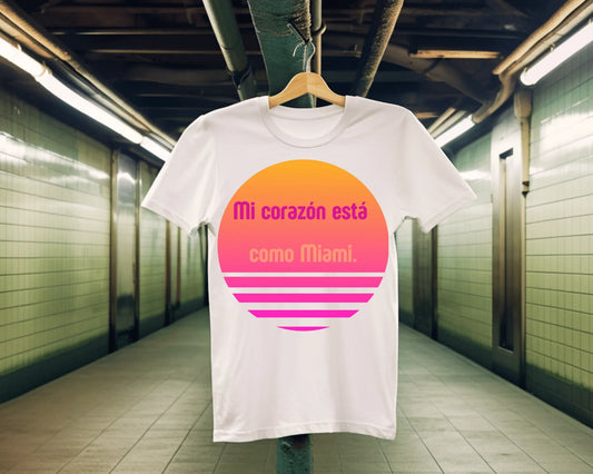 Heart in the 305 | white | Unisex - T-Shirt
