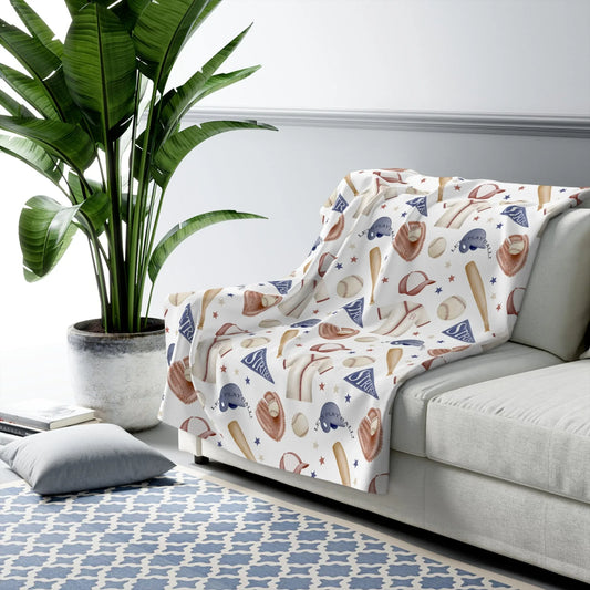 Home Run Sherpa Fleece Blanket - 50’’ × 60’’ - Decor