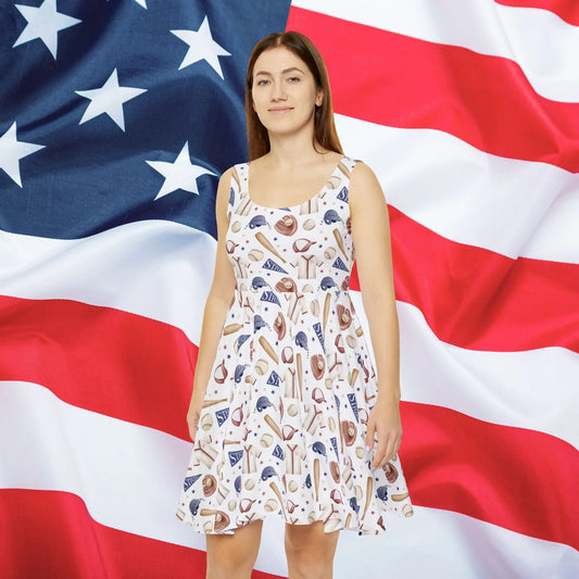 Home Run Skater Dress - All Over Prints