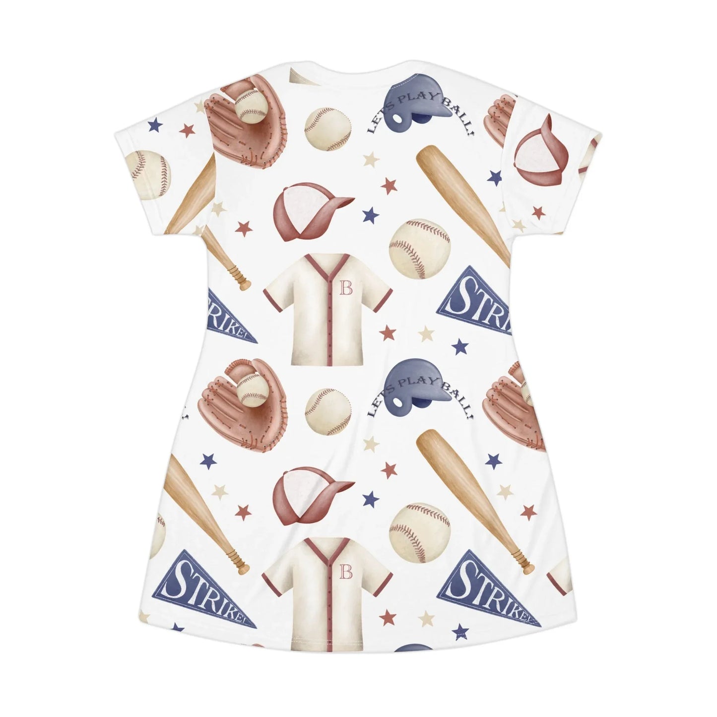 Home Run T-Shirt Dress - All Over Prints