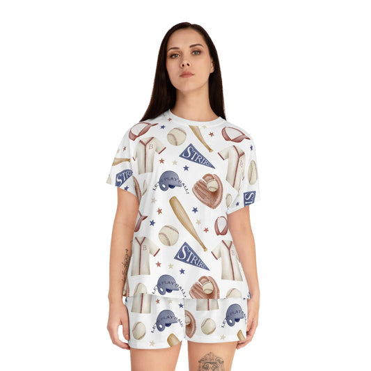 Home Run Women’s Short Pajama Set - All Over Prints
