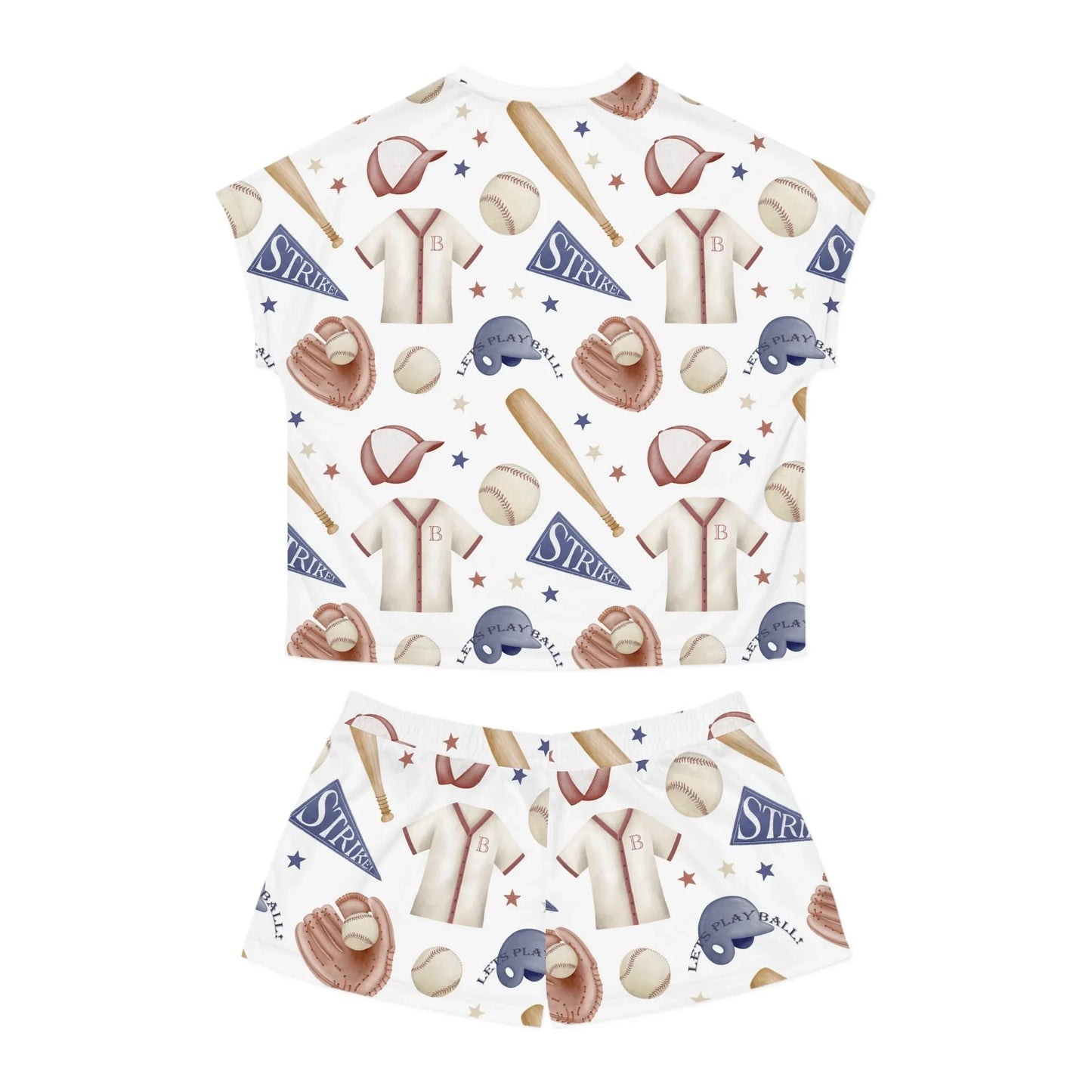 Home Run Women’s Short Pajama Set - All Over Prints