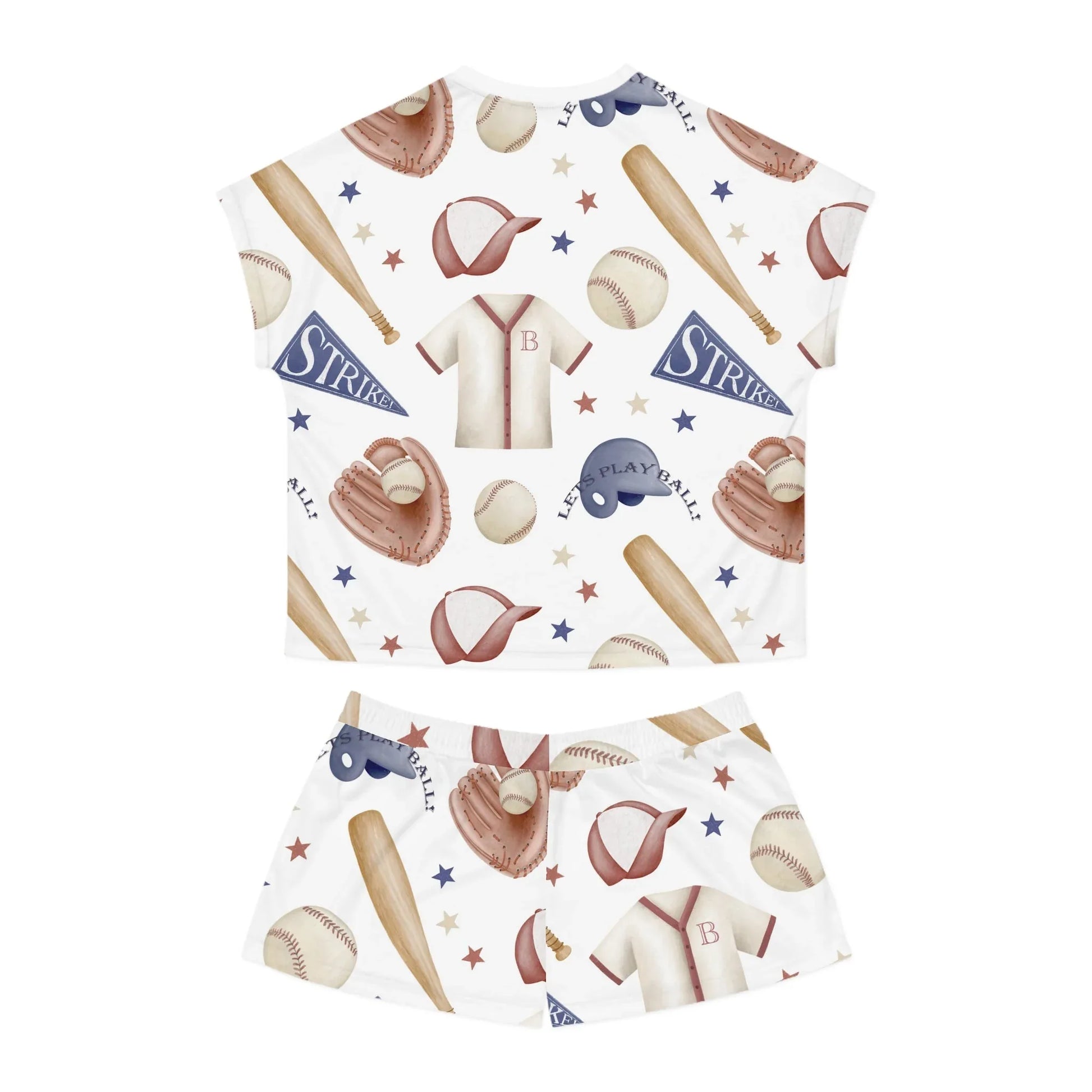 Home Run Women’s Short Pajama Set - All Over Prints