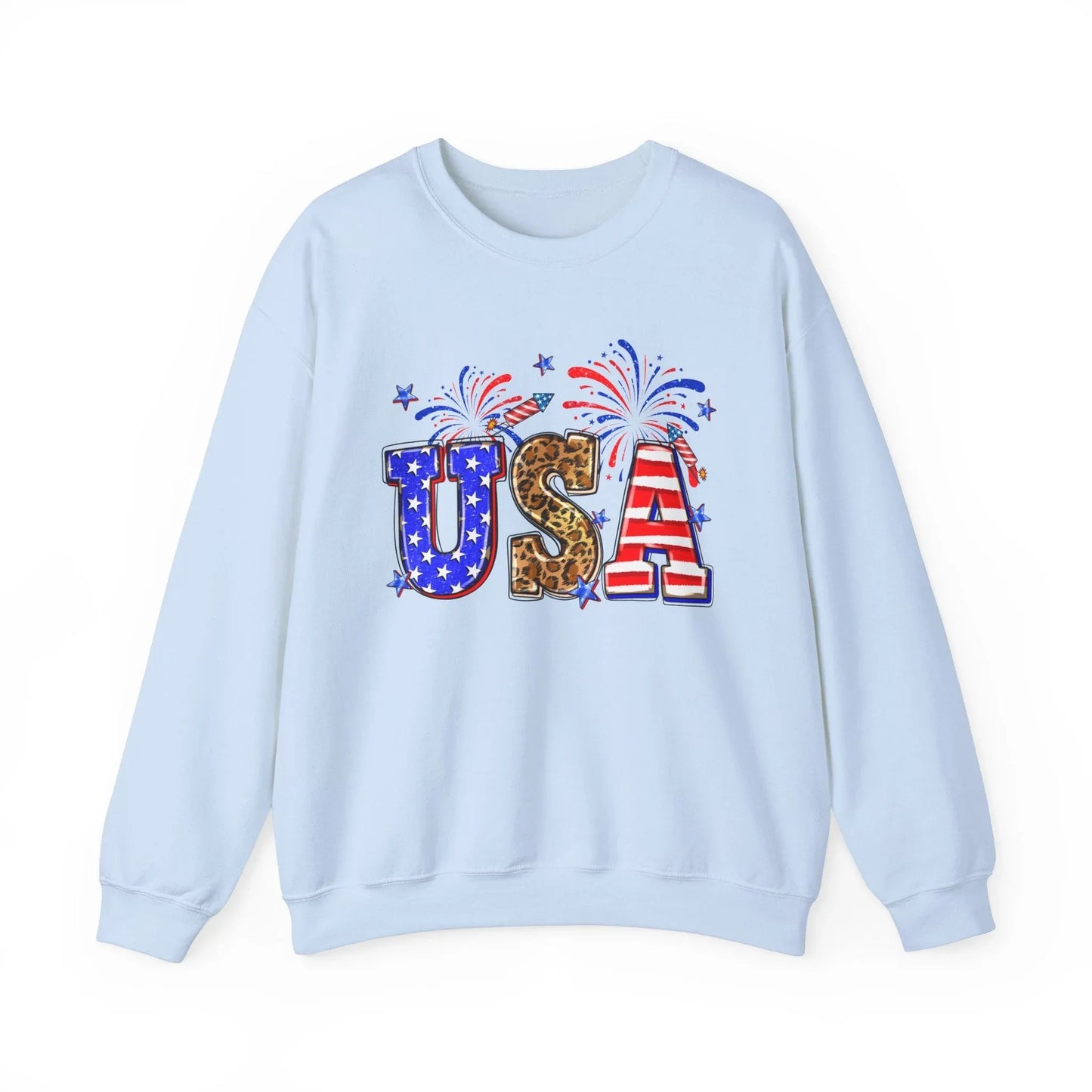 Independence Day Love Sweatshirt | Unisex - Light Blue / S