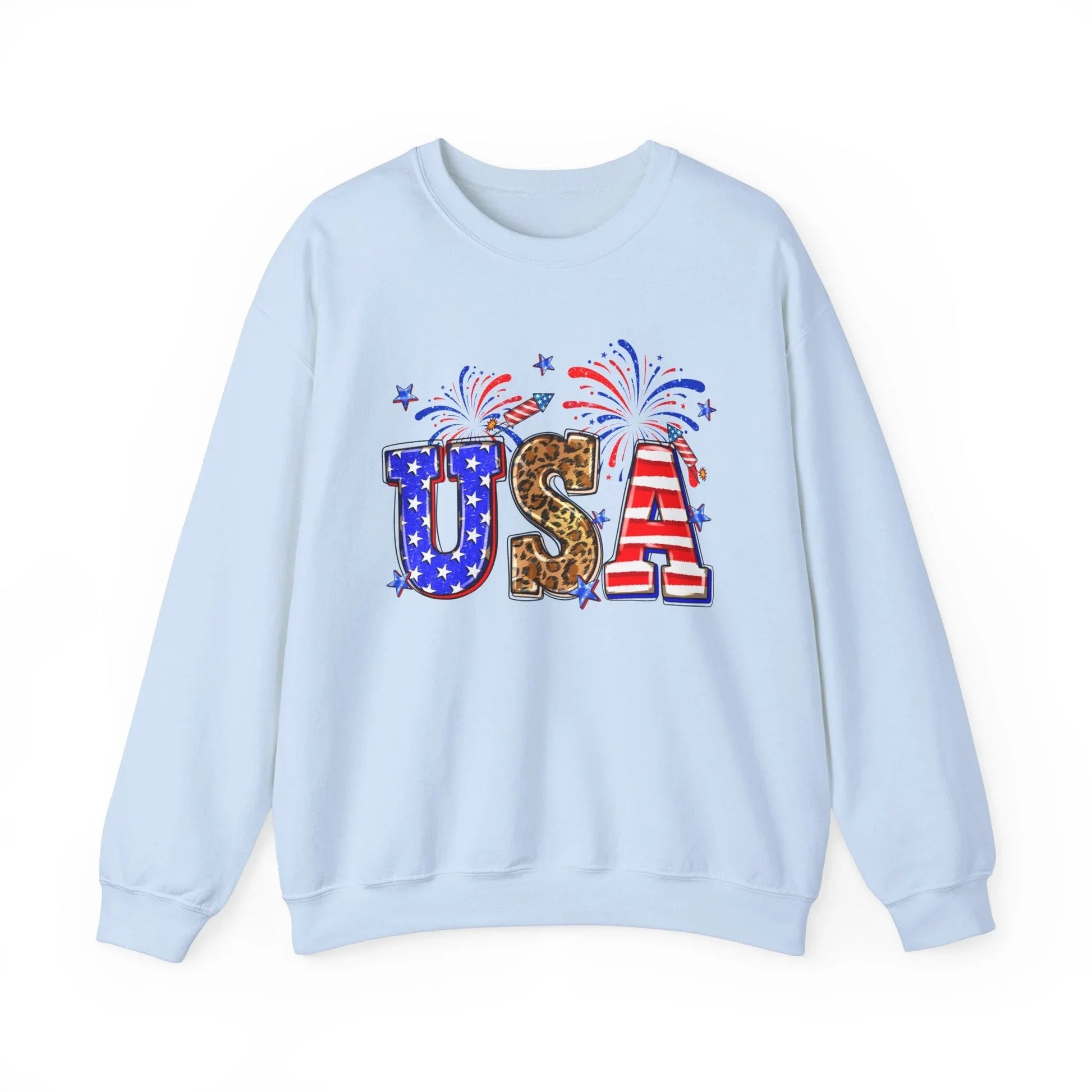 Independence Day Love Sweatshirt | Unisex - Light Blue / S