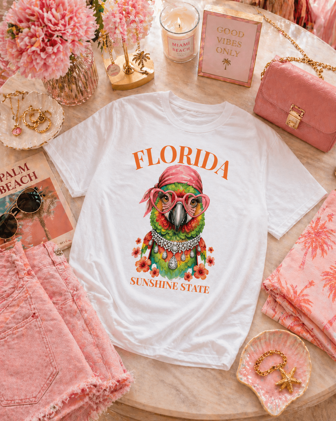 Key West Parrot T-Shirt – RELLE Fashion & Lifestyle – Product Image