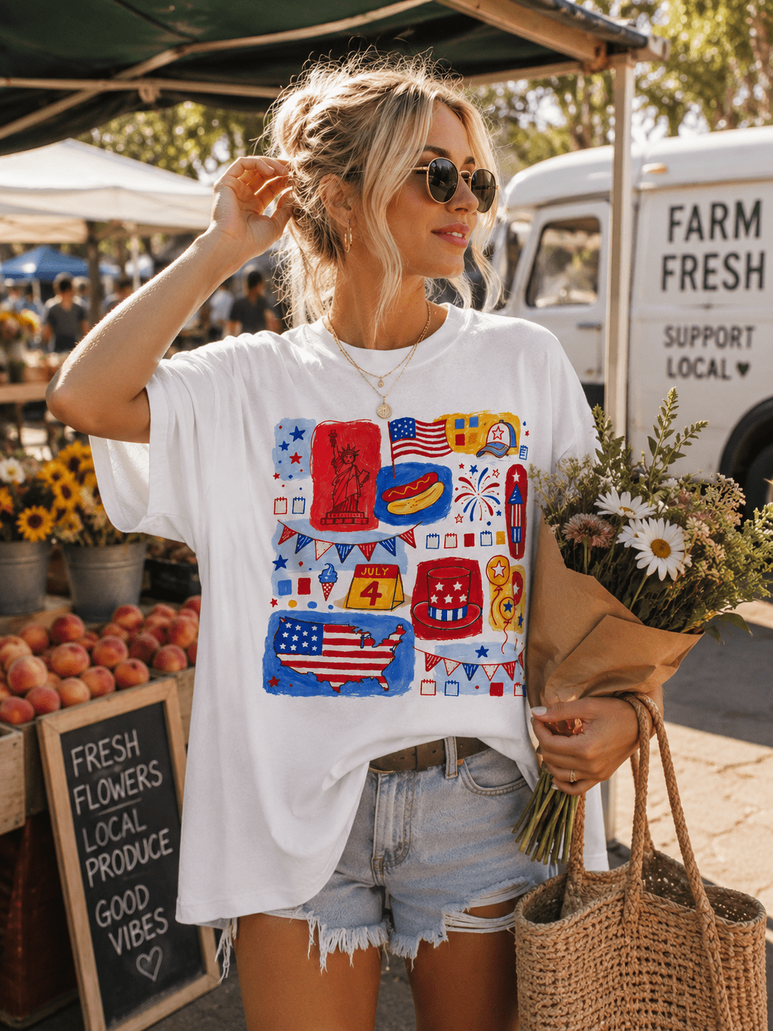 Land Of The Free T-Shirt – RELLE Fashion & Lifestyle – Product Image