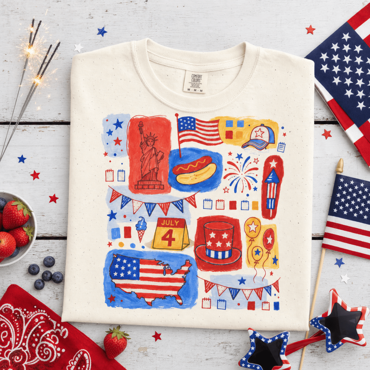 Land Of The Free T-Shirt – RELLE Fashion & Lifestyle – Product Image