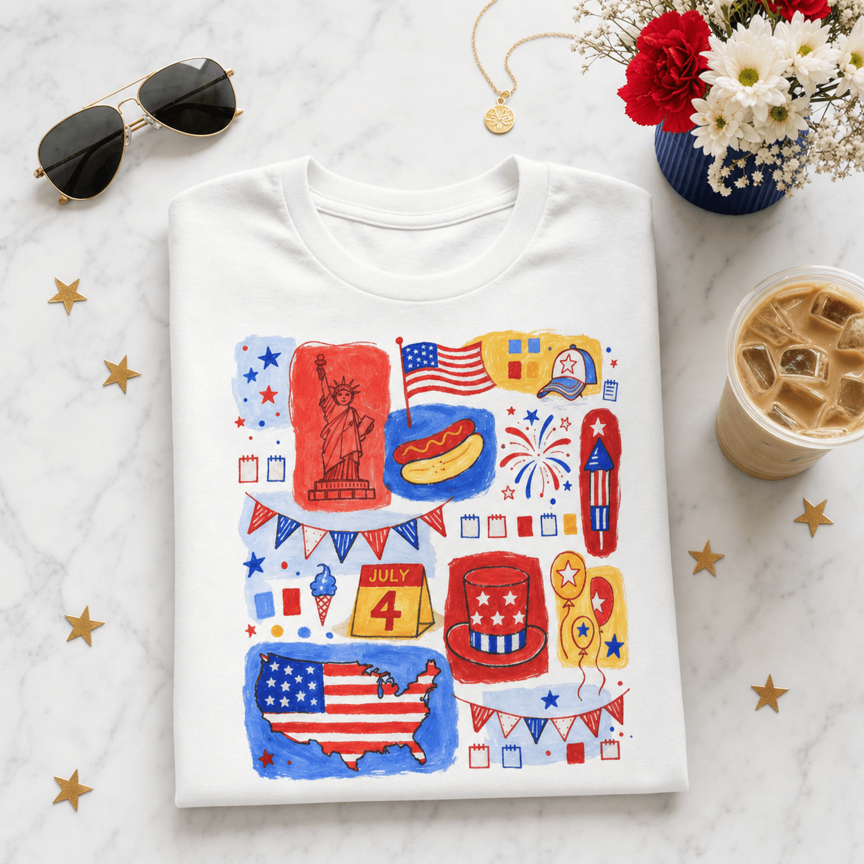Land Of The Free T-Shirt – RELLE Fashion & Lifestyle – Product Image