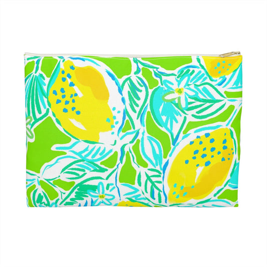 Lemonade Days Accessory Pouch - Large / White zipper - Bags