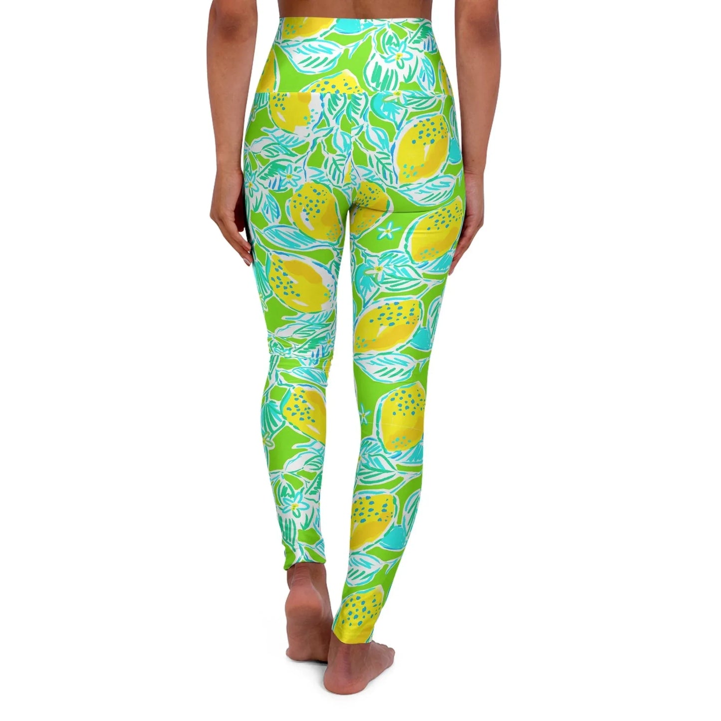Lemonade Days High Waisted Yoga Leggings - All Over Prints