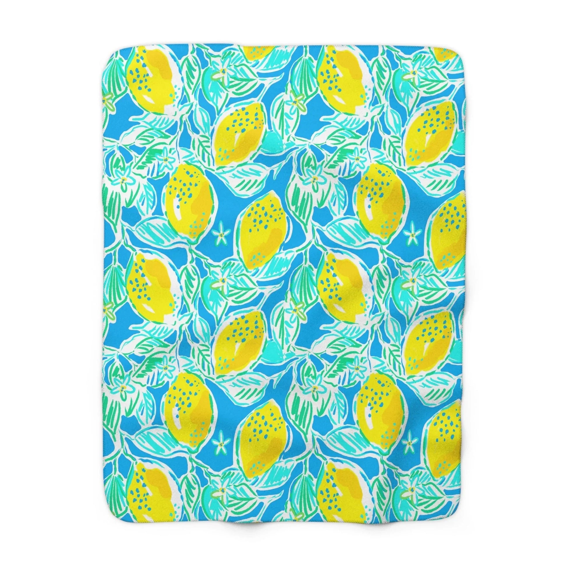 Lemonade Days Sherpa Fleece Blanket - 50’’ × 60’’ - Home Decor