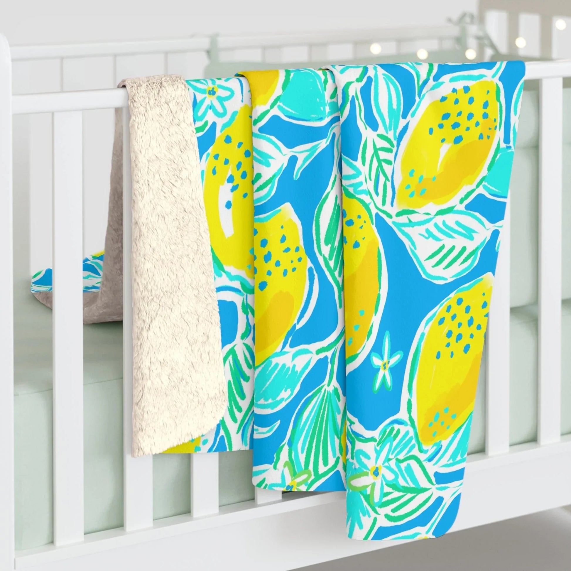 Lemonade Days Sherpa Fleece Blanket - 50’’ × 60’’ - Home Decor