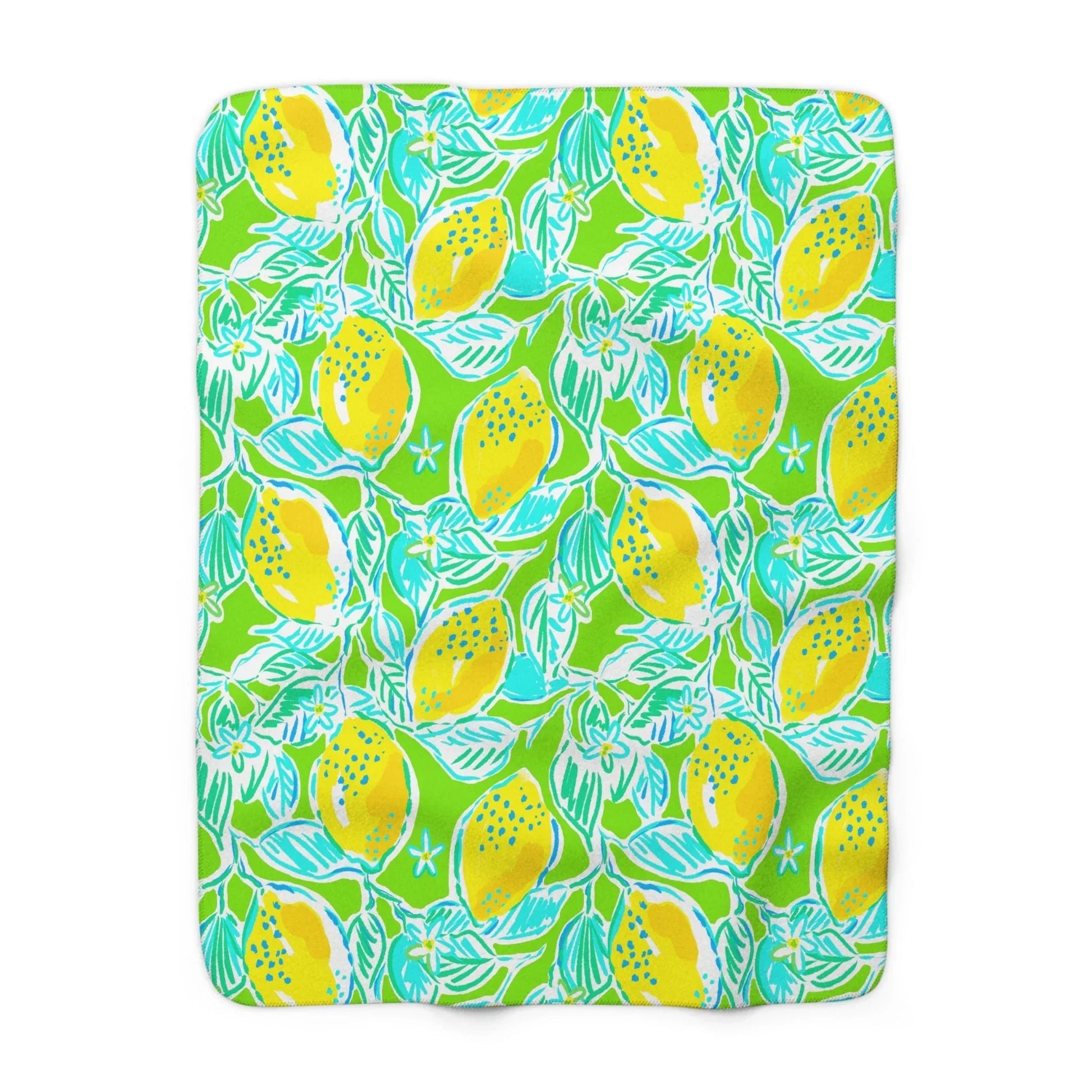 Lemonade Days Sherpa Fleece Blanket - 50’’ × 60’’ - Home Decor
