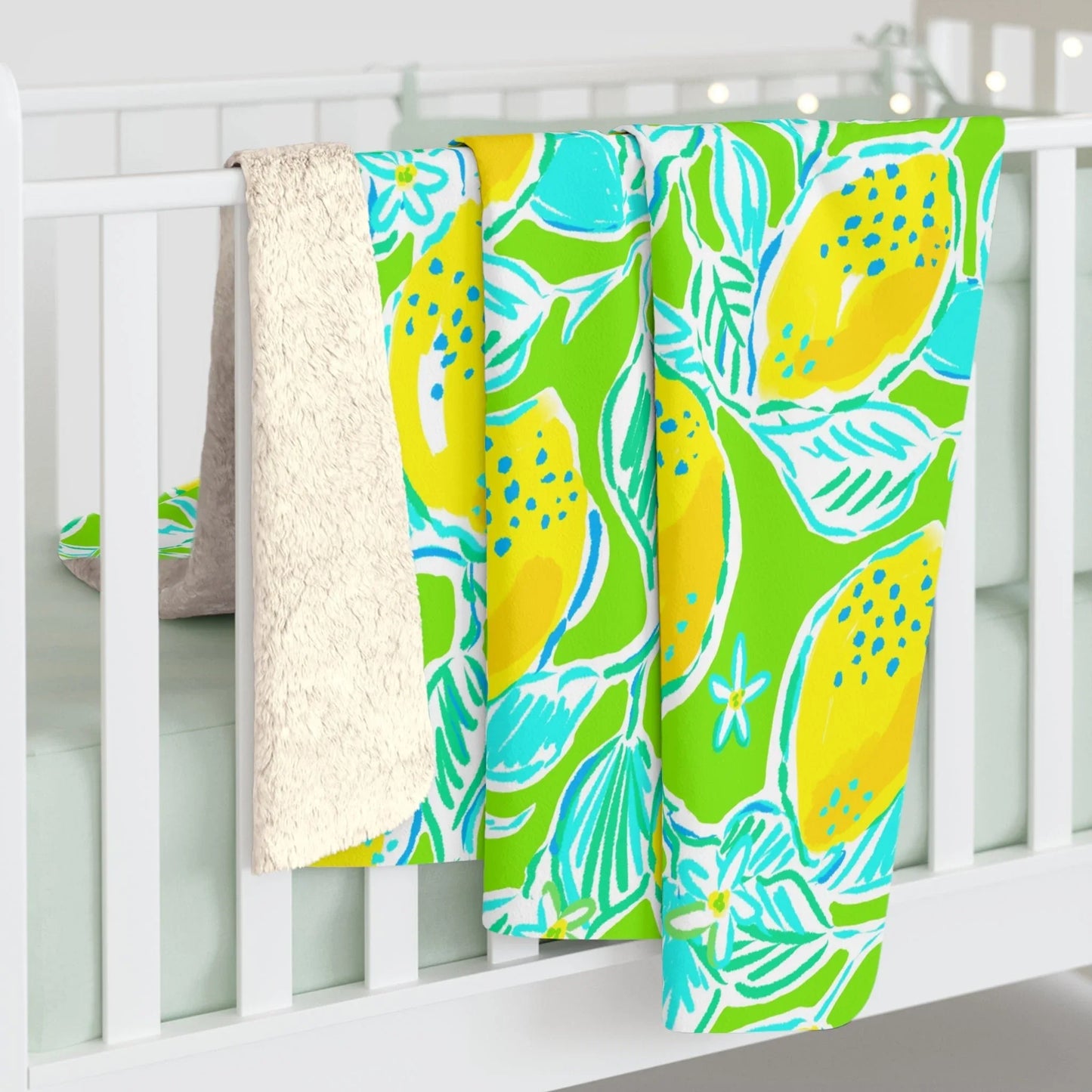 Lemonade Days Sherpa Fleece Blanket - 50’’ × 60’’ - Home Decor