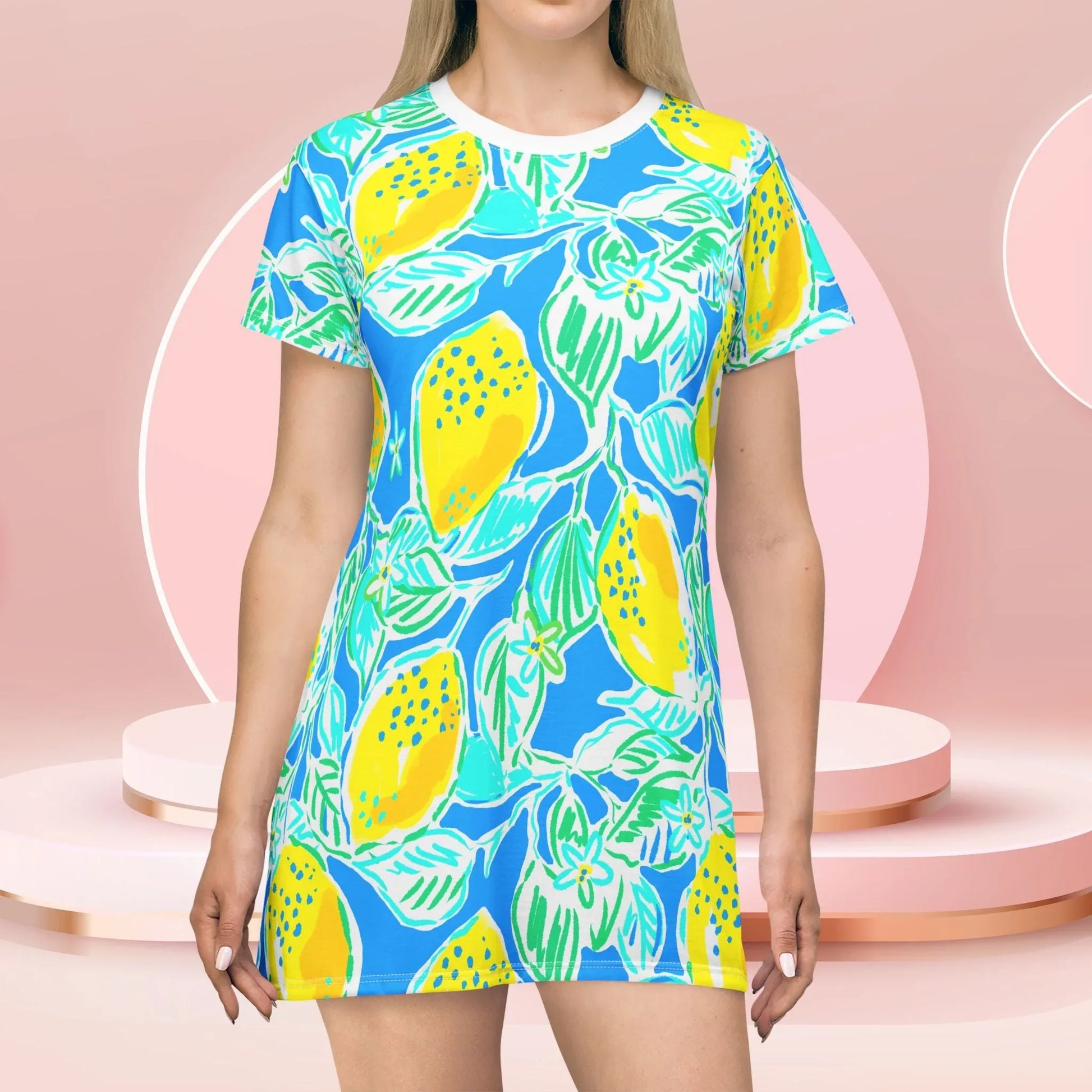 Lemonade Days T-Shirt Dress - All Over Prints