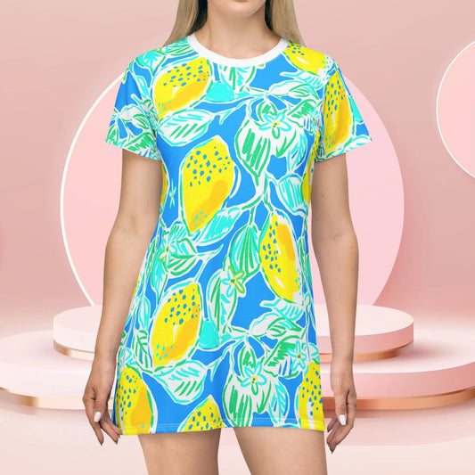 Lemonade Days T-Shirt Dress - All Over Prints