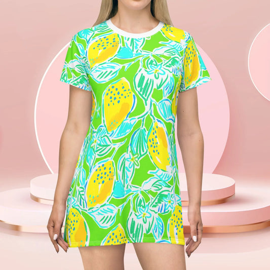 Lemonade Days T-Shirt Dress - All Over Prints