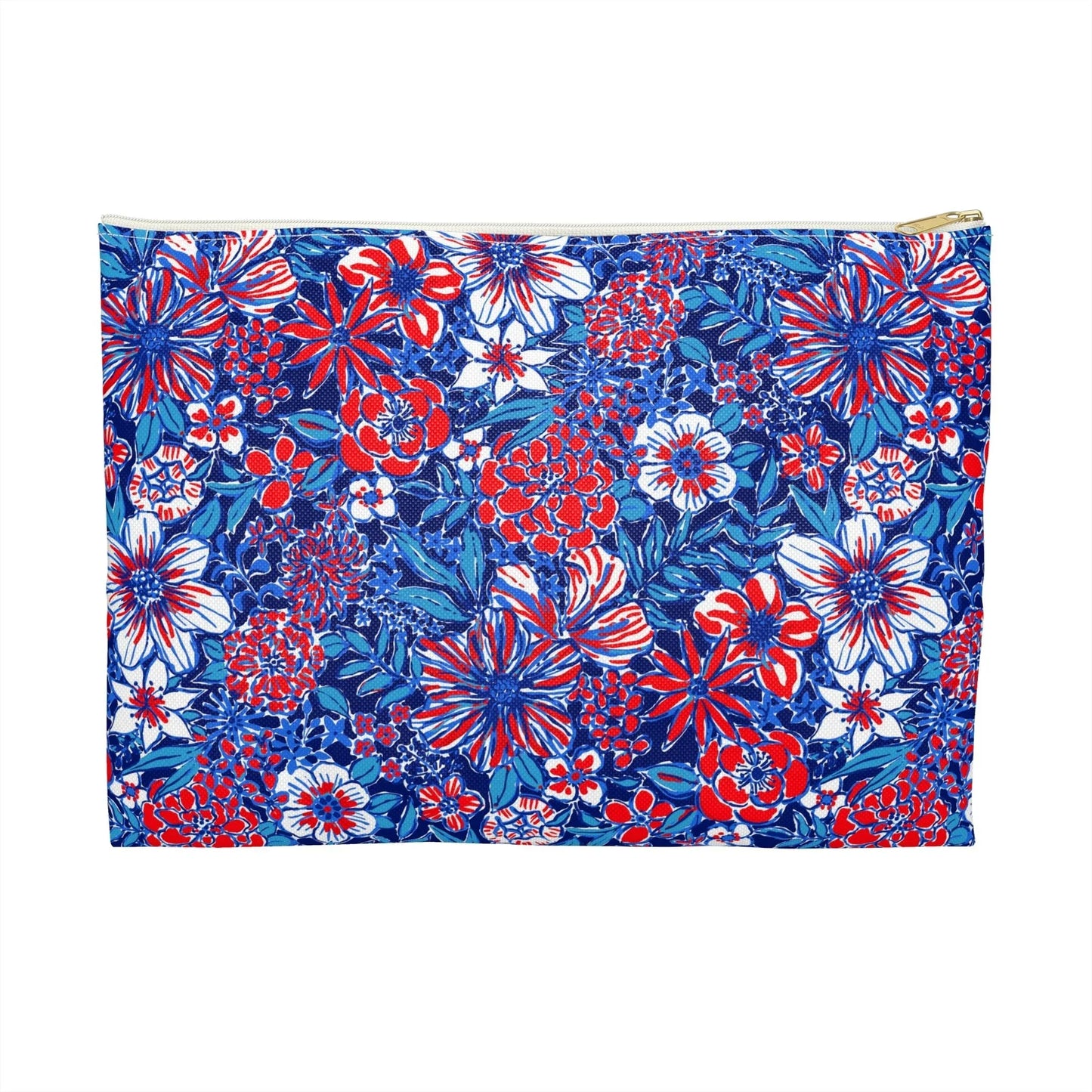 Liberty Garden Accessory Pouch - Large / White zipper - Bags