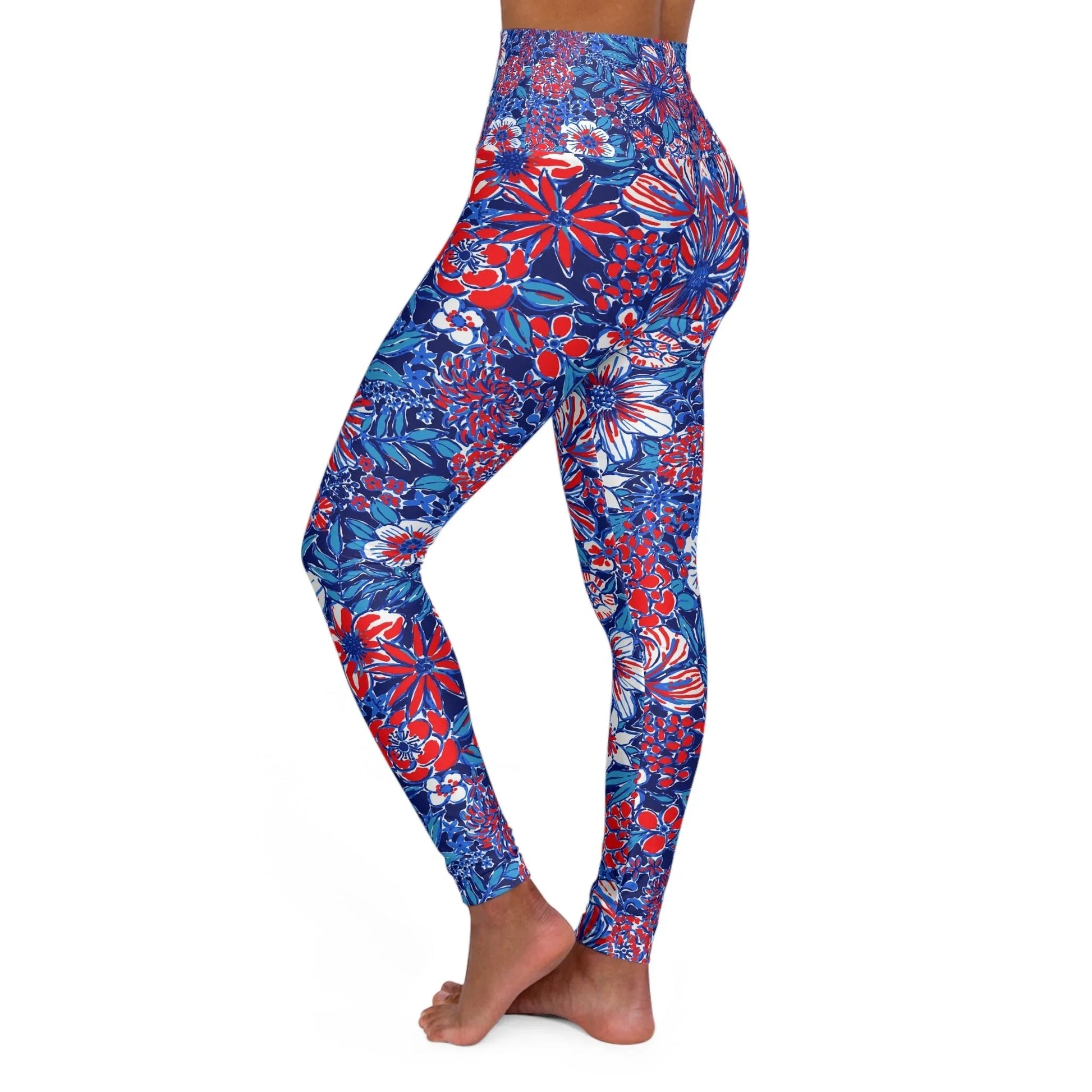 Liberty Garden High Waisted Yoga Leggings - All Over Prints