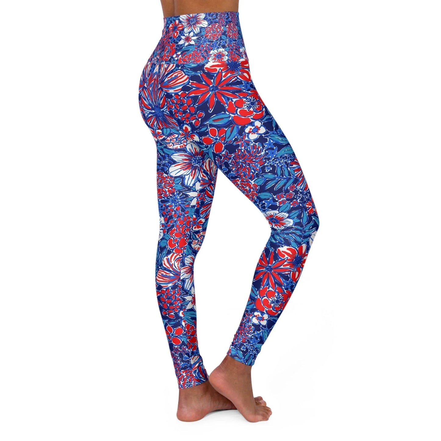 Liberty Garden High Waisted Yoga Leggings - All Over Prints