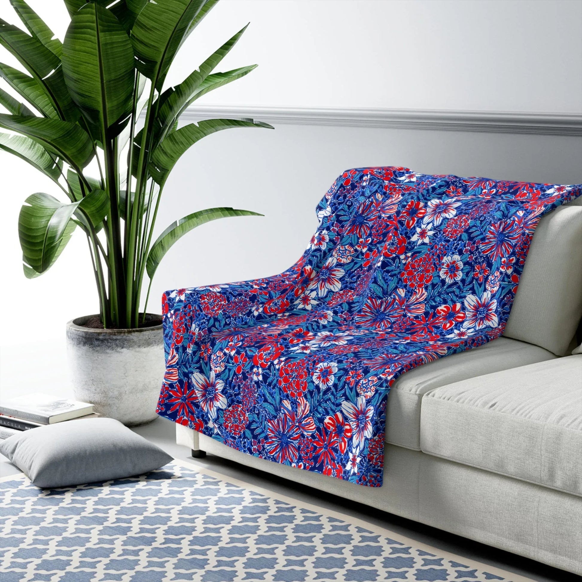 Liberty Garden Sherpa Fleece Blanket - 50’’ × 60’’ - Home Decor