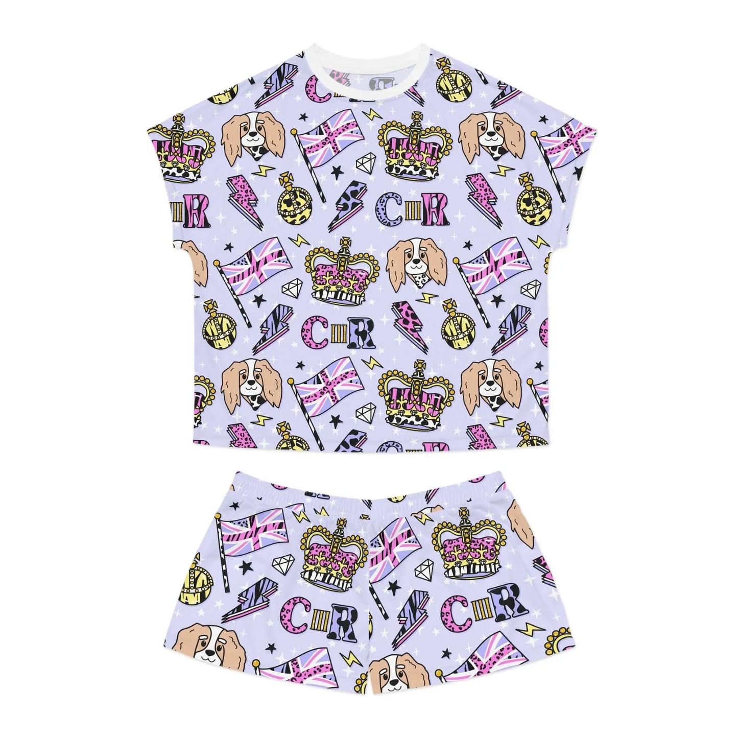 London City Girl Short Pajama Set - S / White - All Over Prints