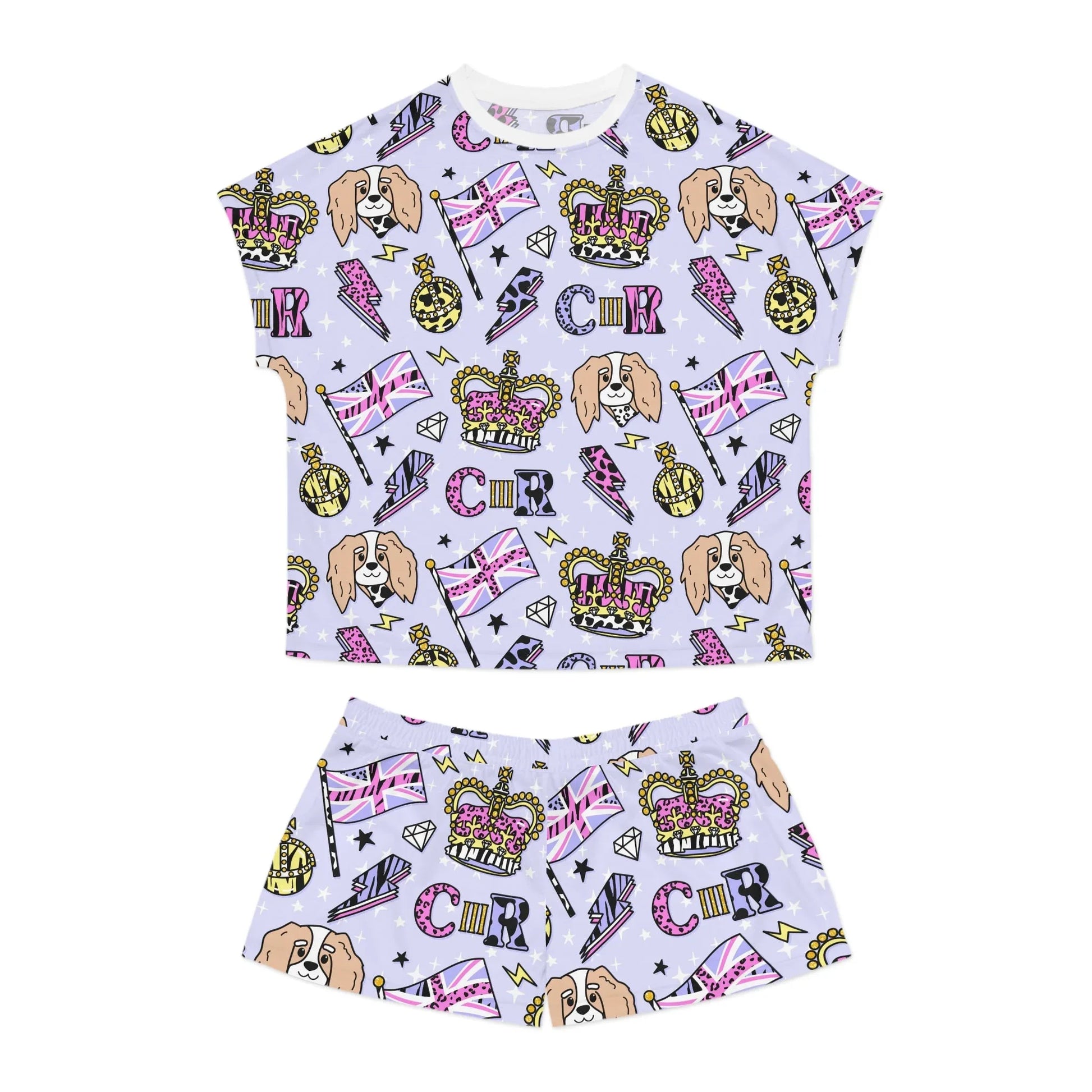 London City Girl Short Pajama Set - S / White - All Over Prints