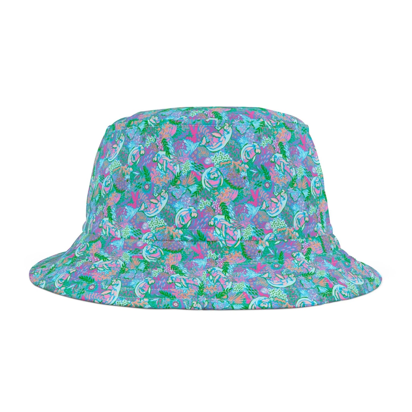 Manatee Paradise Bucket Hat - Small / White stitching - Hats