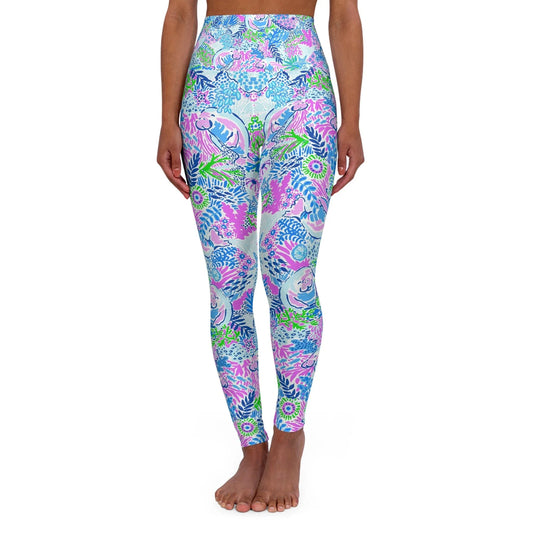 Manatee Paradise High Waisted Yoga Leggings - XS - All Over Prints