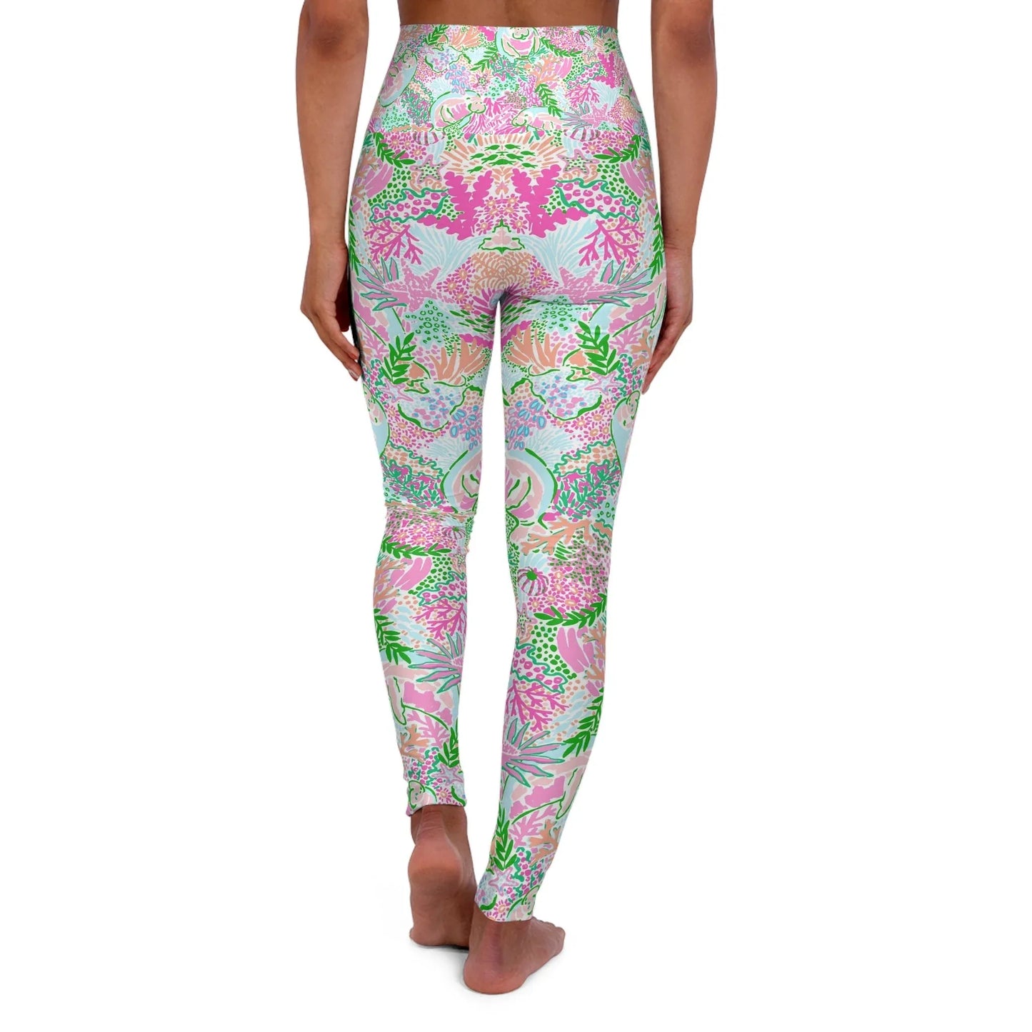 Manatee Paradise High Waisted Yoga Leggings - All Over Prints