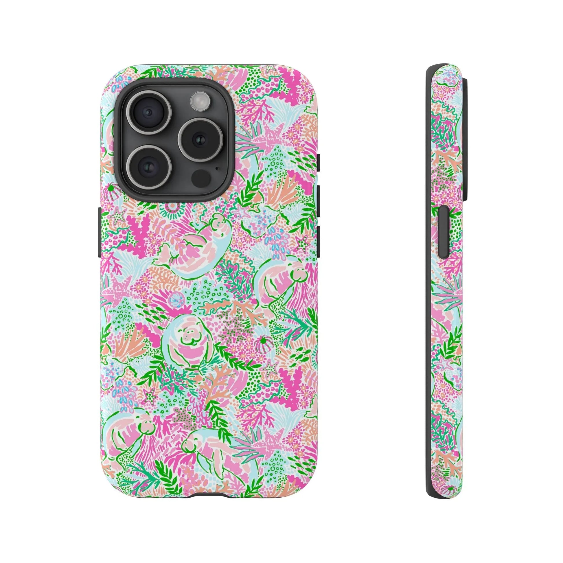 Manatee Paradise iPhone Case - 15 Pro / Glossy - Phone