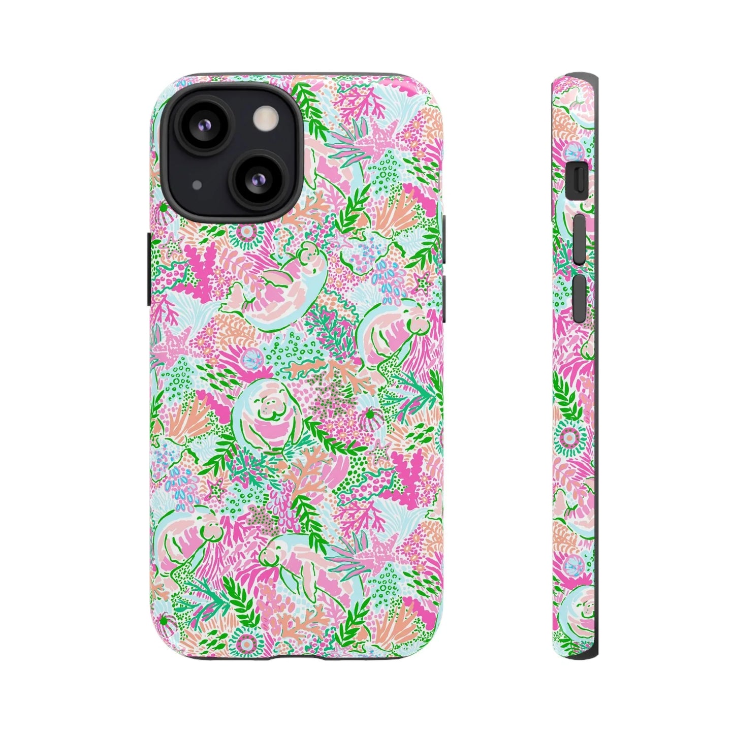 Manatee Paradise iPhone Case - 13 Mini / Glossy - Phone