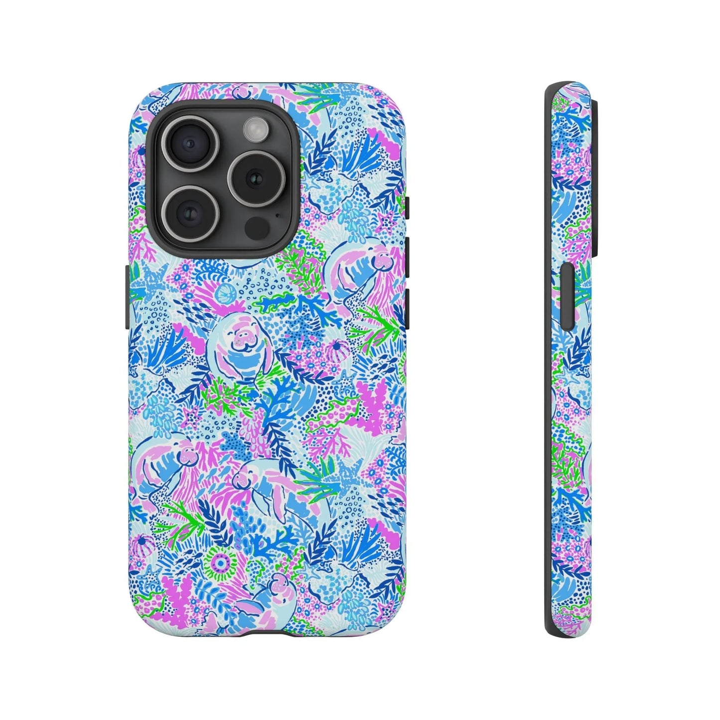 Manatee Paradise iPhone Case - 15 Pro / Matte - Phone