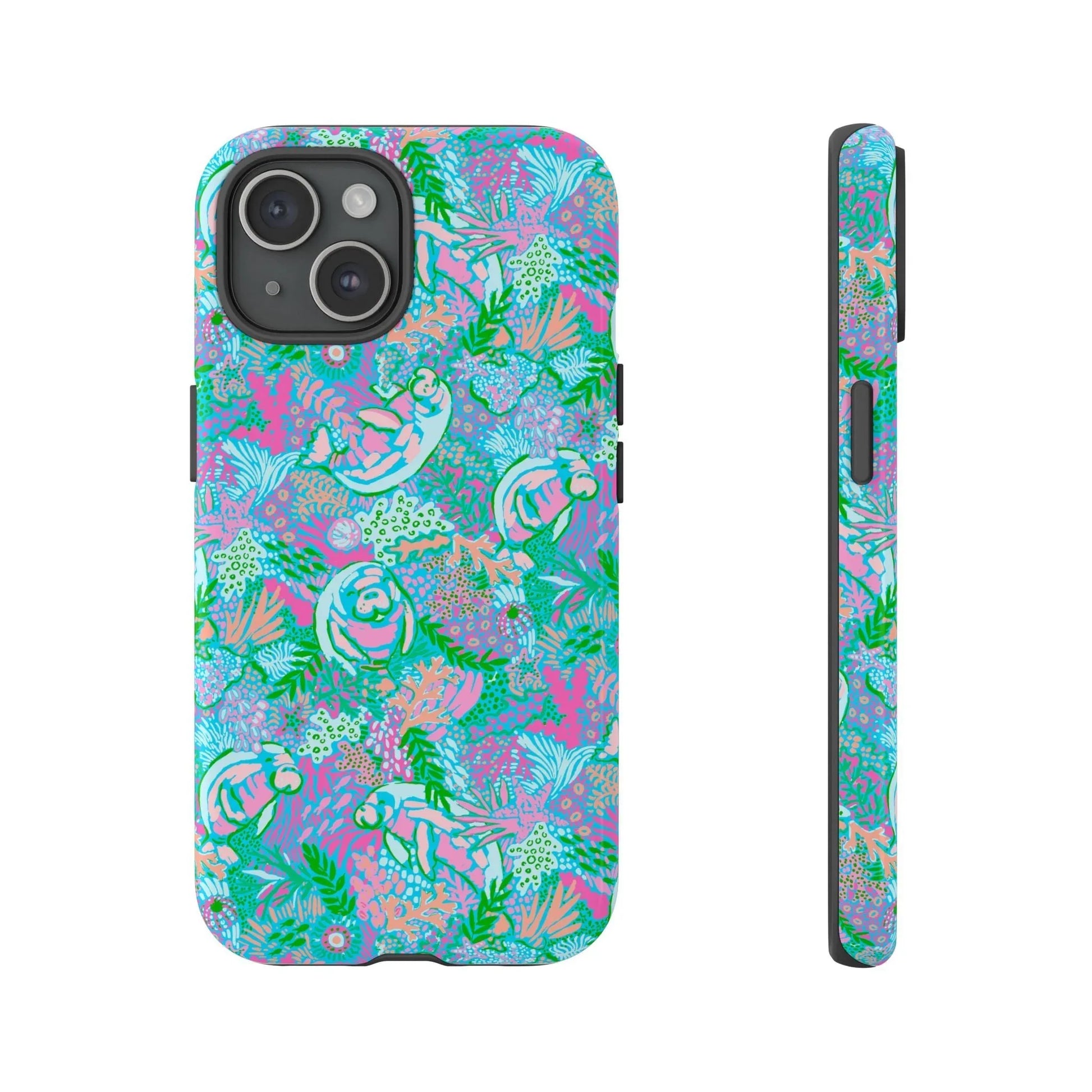 Manatee Paradise iPhone Case - 15 / Glossy - Phone