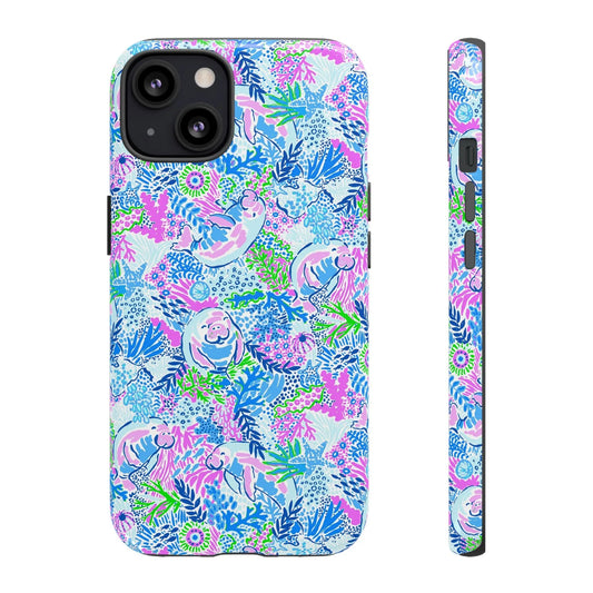 Manatee Paradise iPhone Case - 13 / Glossy - Phone