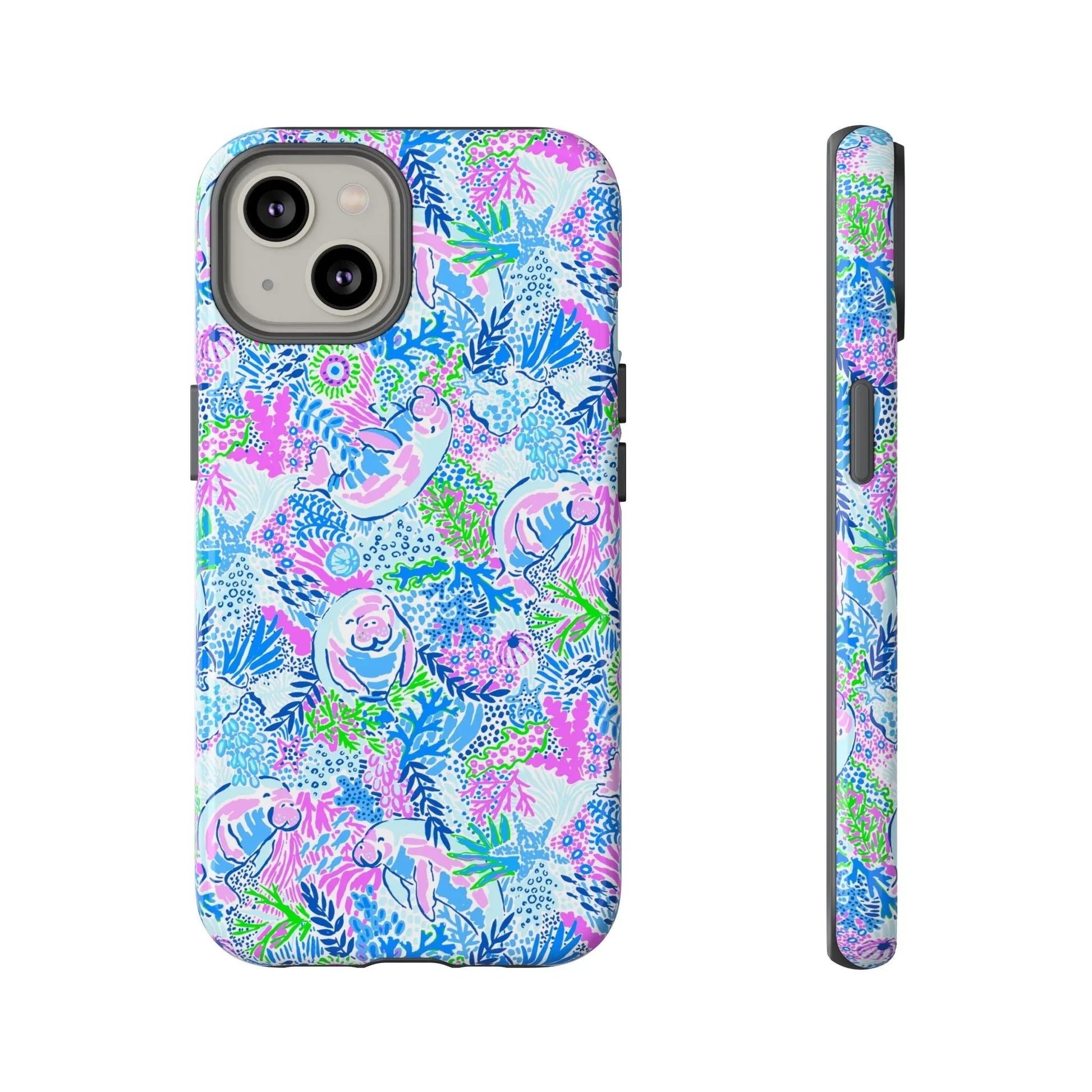 Manatee Paradise iPhone Case - 14 / Glossy - Phone