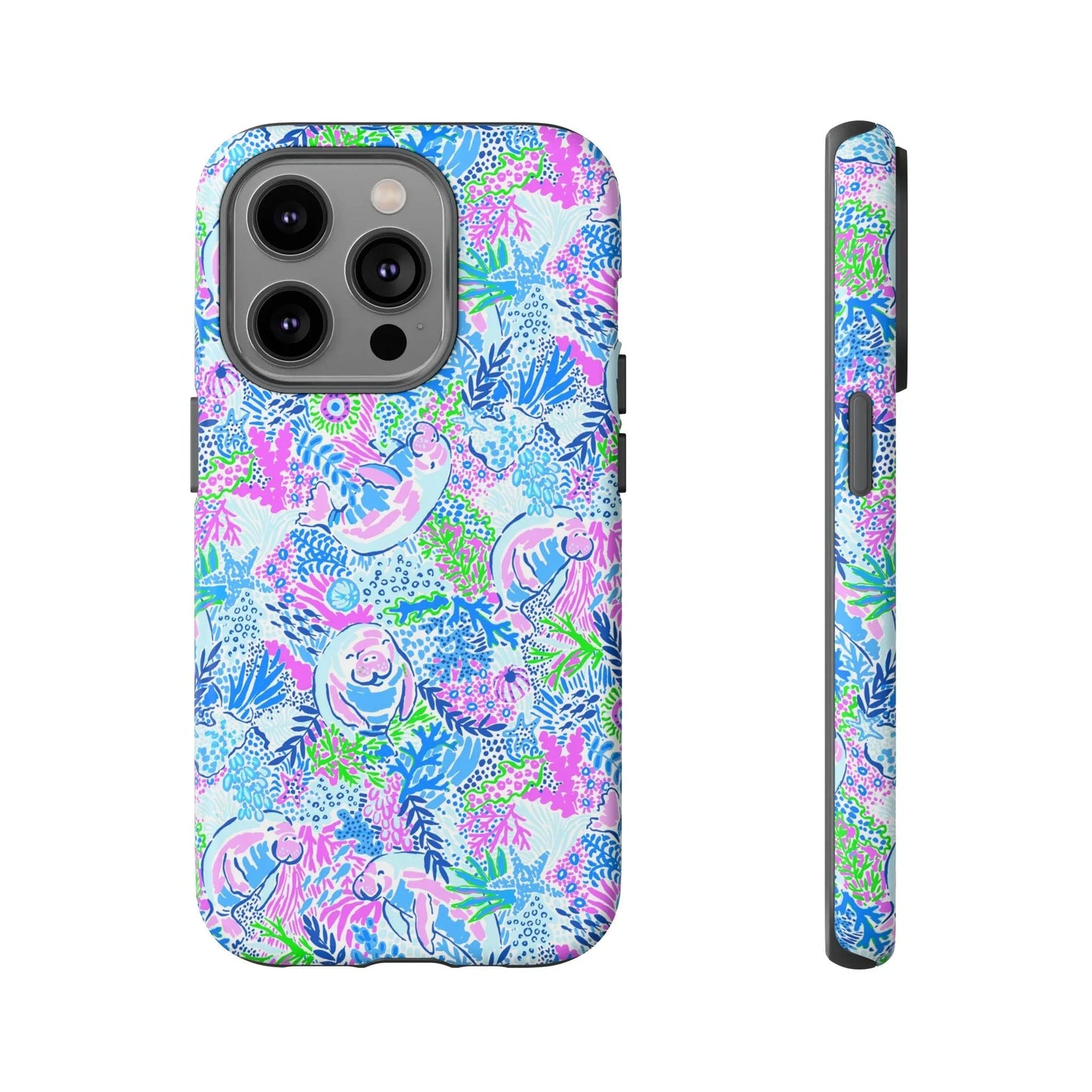 Manatee Paradise iPhone Case - 14 Pro / Matte - Phone