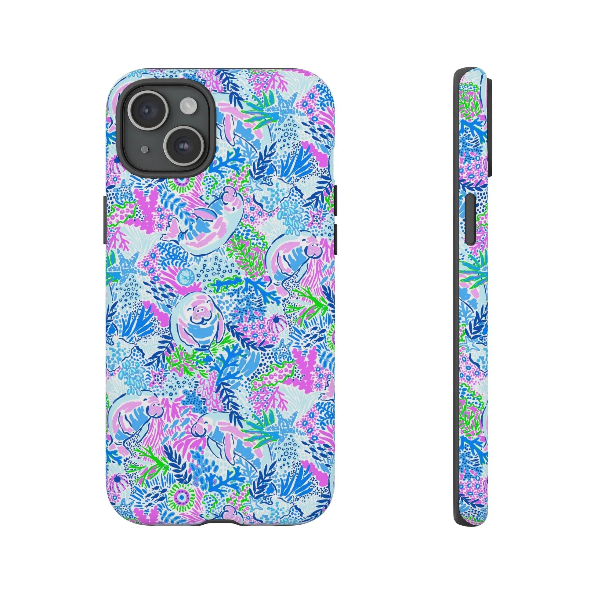 Manatee Paradise iPhone Case - 15 Plus / Matte - Phone