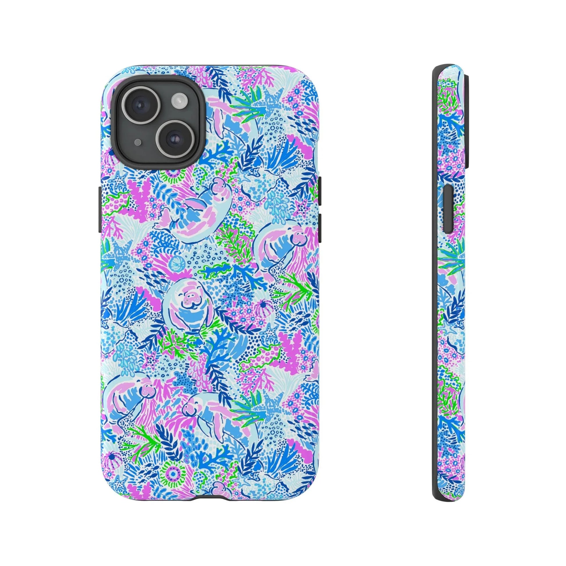 Manatee Paradise iPhone Case - 15 Plus / Glossy - Phone