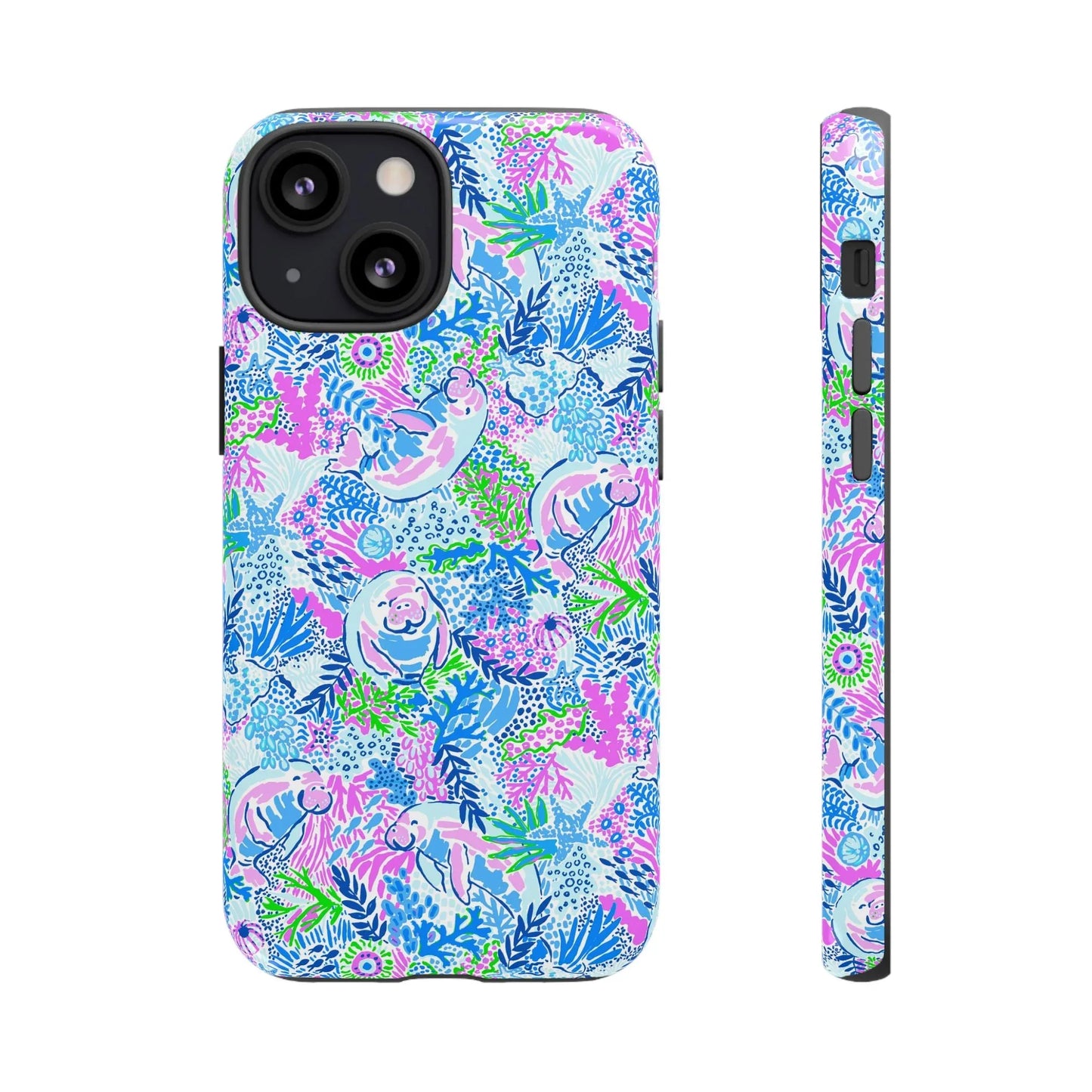 Manatee Paradise iPhone Case - 13 Mini / Glossy - Phone