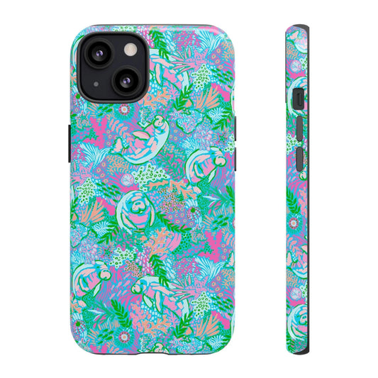 Manatee Paradise iPhone Case - 13 / Glossy - Phone