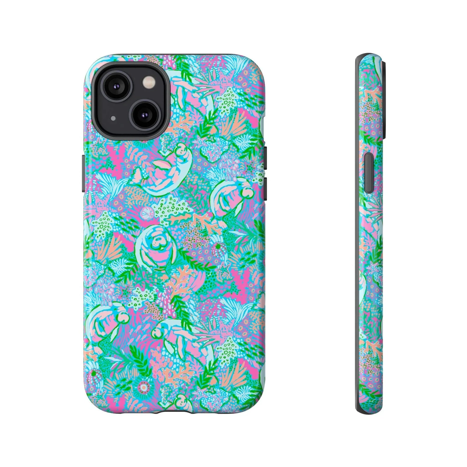 Manatee Paradise iPhone Case - 14 Plus / Glossy - Phone
