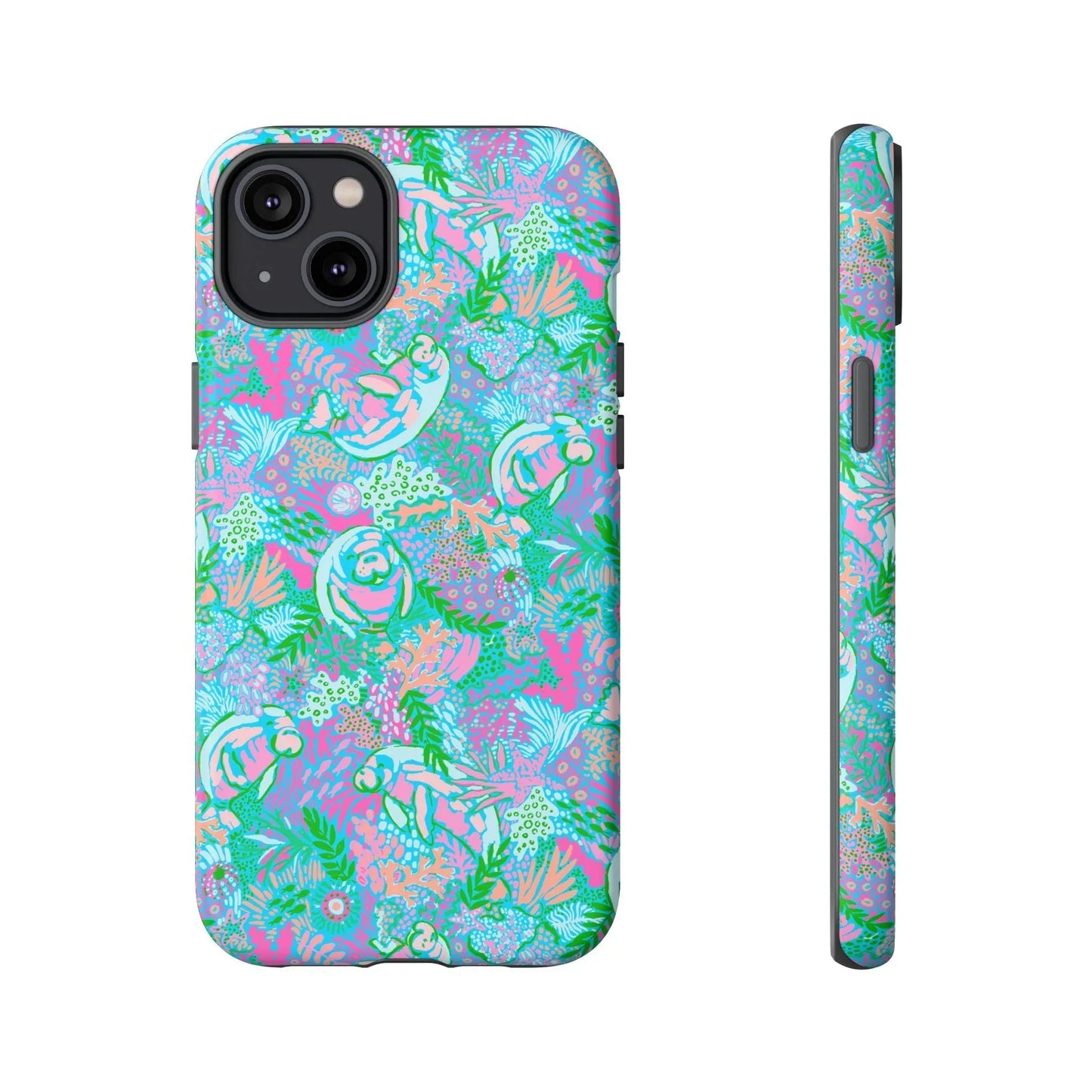 Manatee Paradise iPhone Case - 14 Plus / Matte - Phone