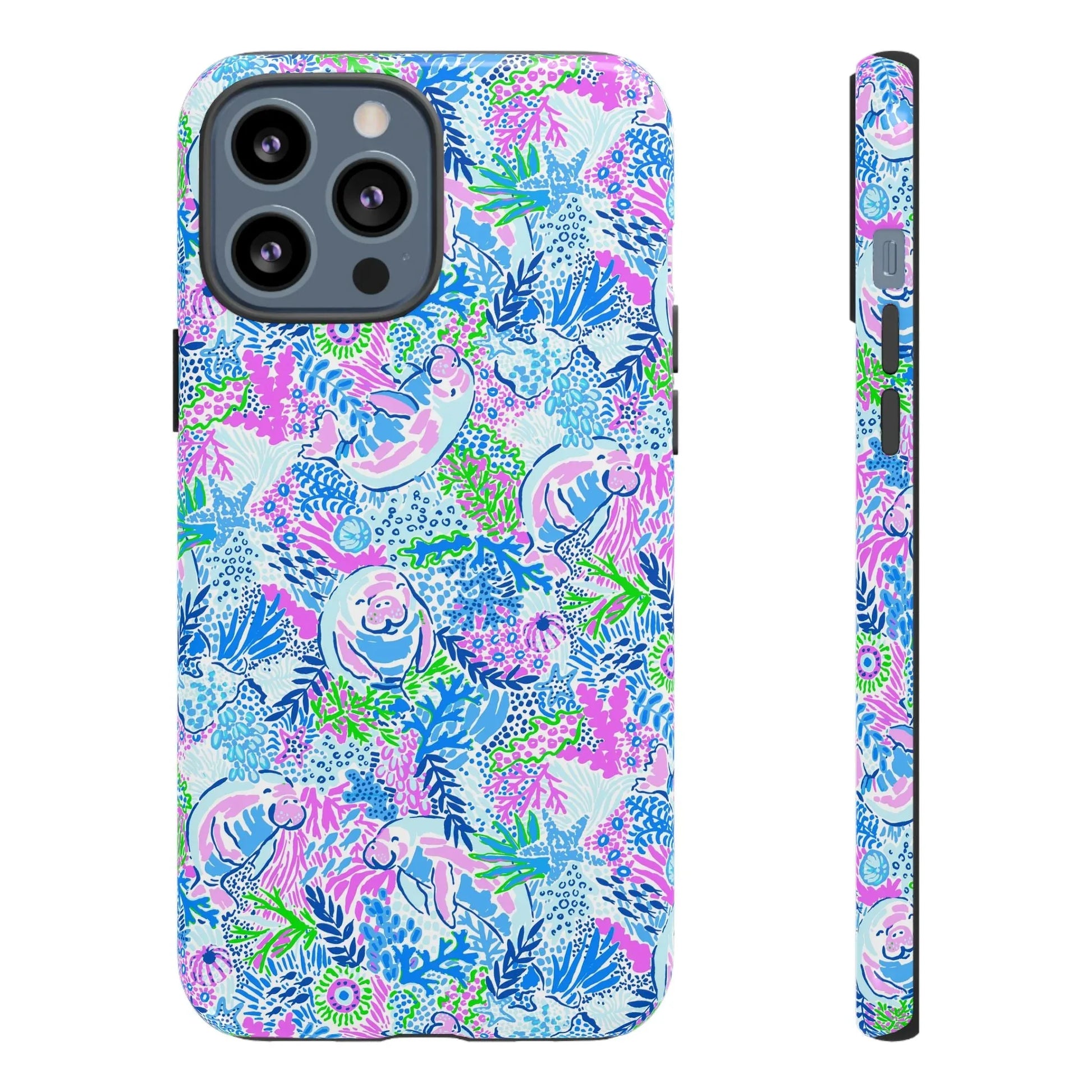 Manatee Paradise iPhone Case - 13 Pro Max / Glossy - Phone