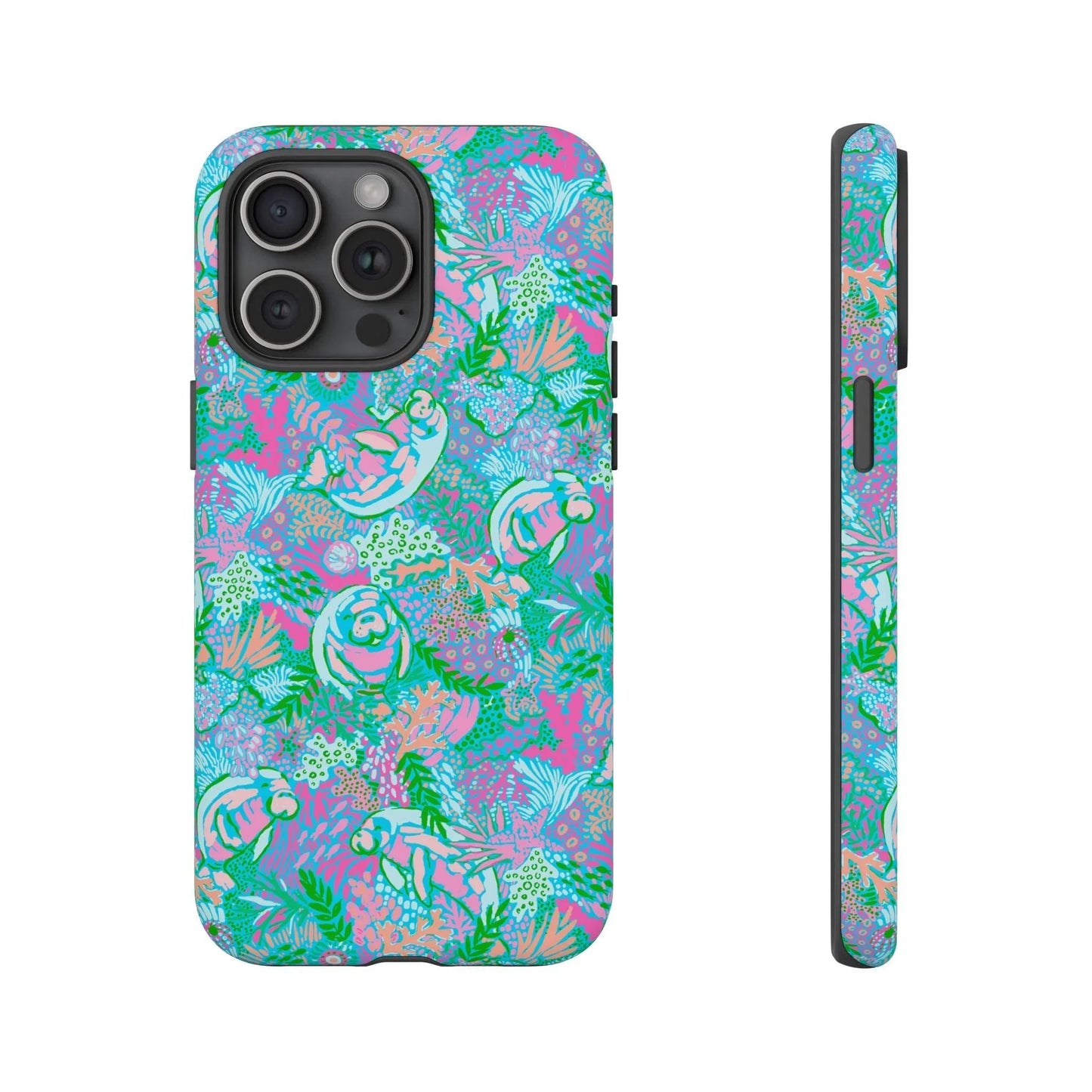 Manatee Paradise iPhone Case - 15 Pro Max / Matte - Phone