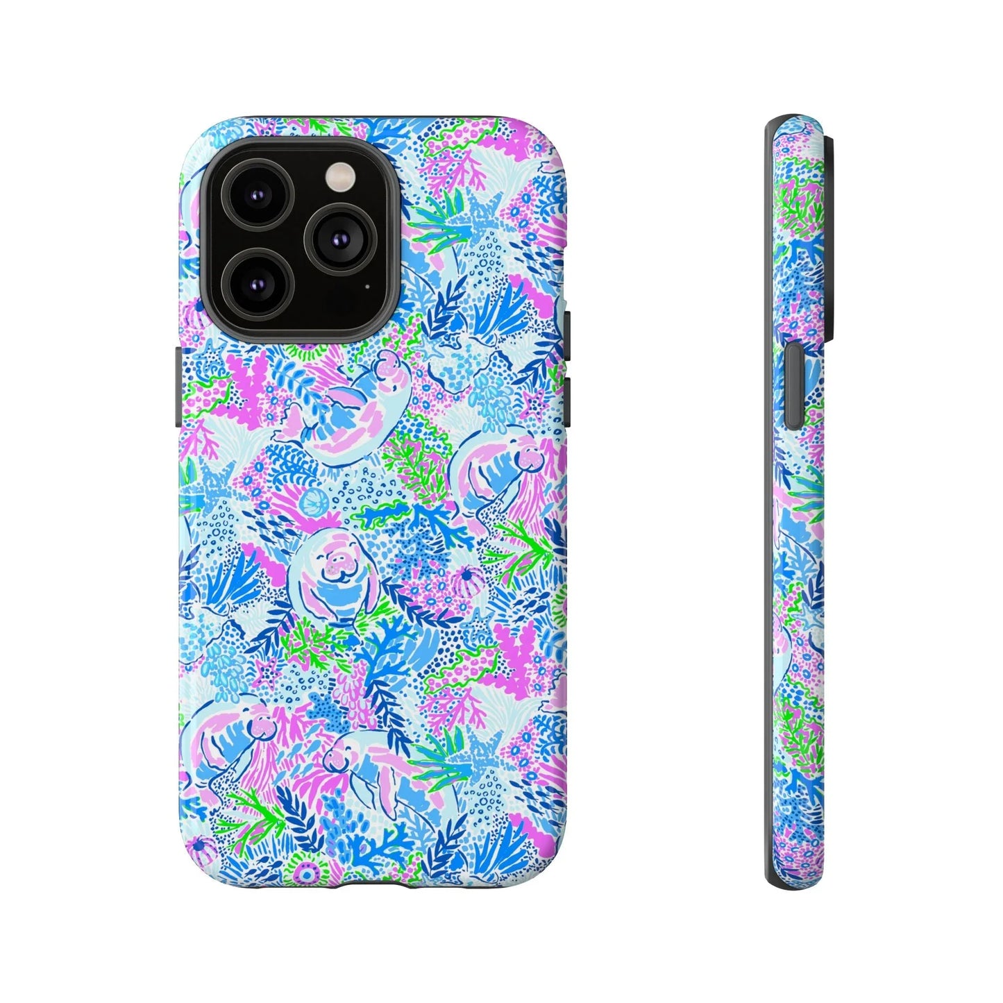 Manatee Paradise iPhone Case - 14 Pro Max / Glossy - Phone